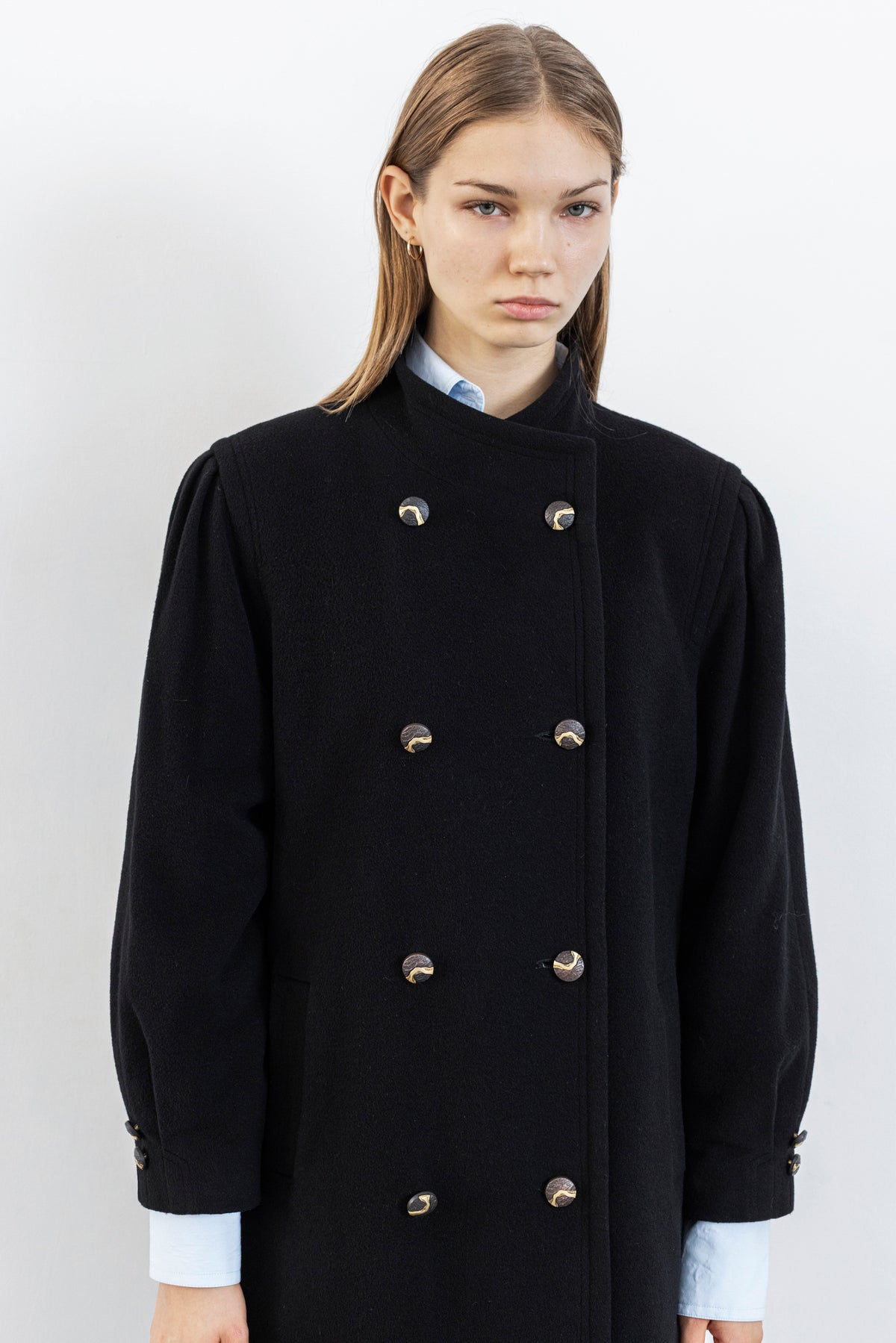 Vintage Black Wool Coat