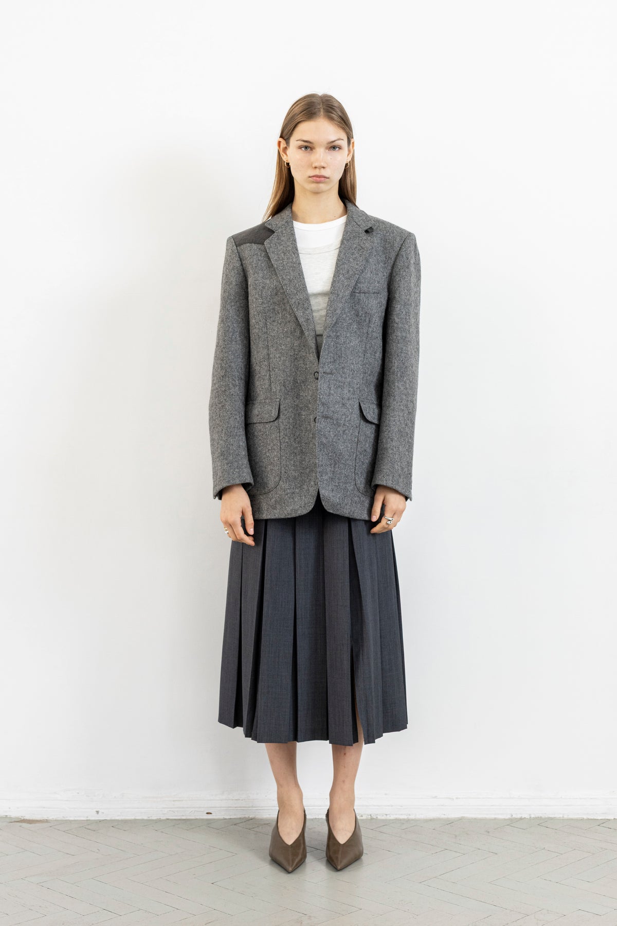 Vintage Grey Wool Blazer