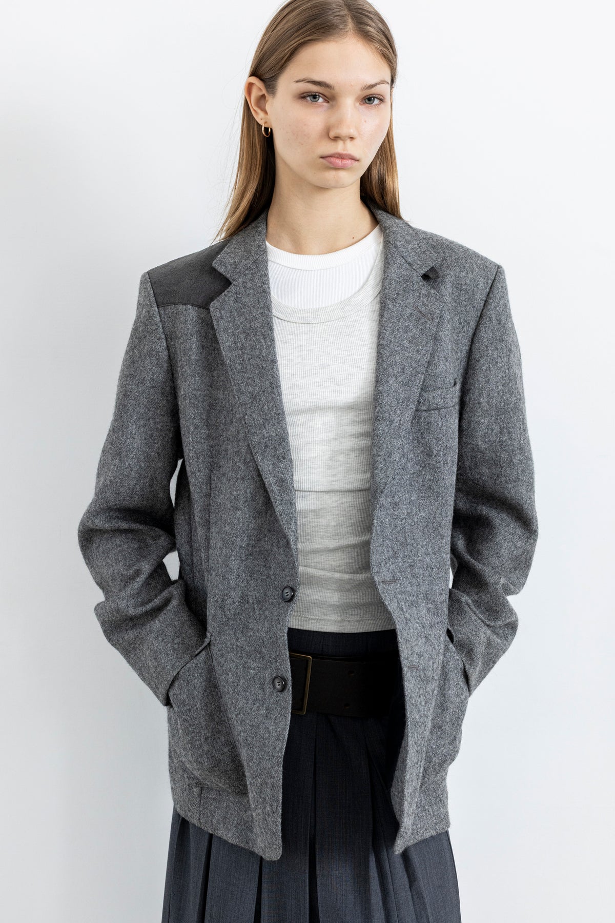 Vintage Grey Wool Blazer