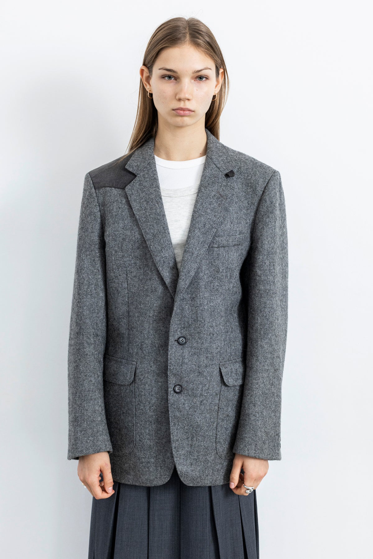 Vintage Grey Wool Blazer