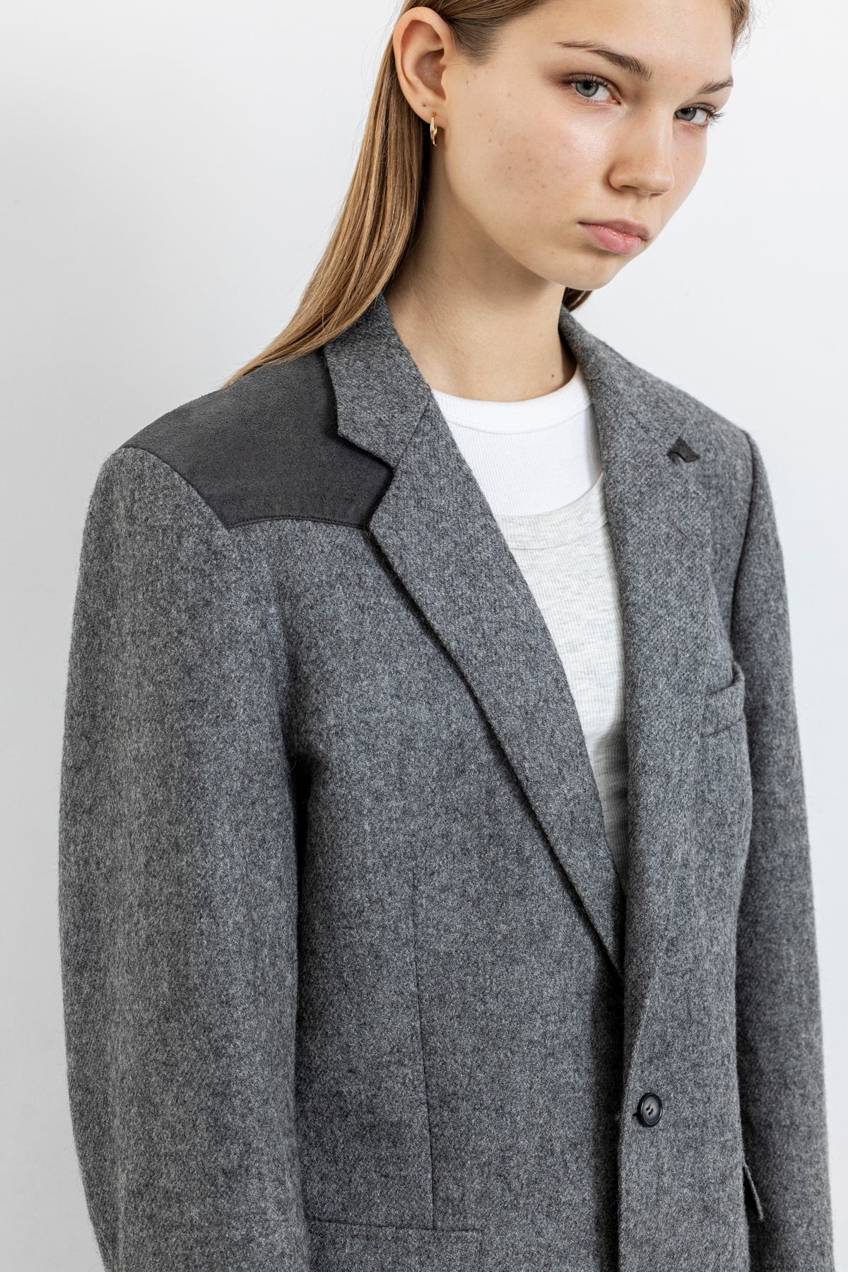 Vintage Grey Wool Blazer