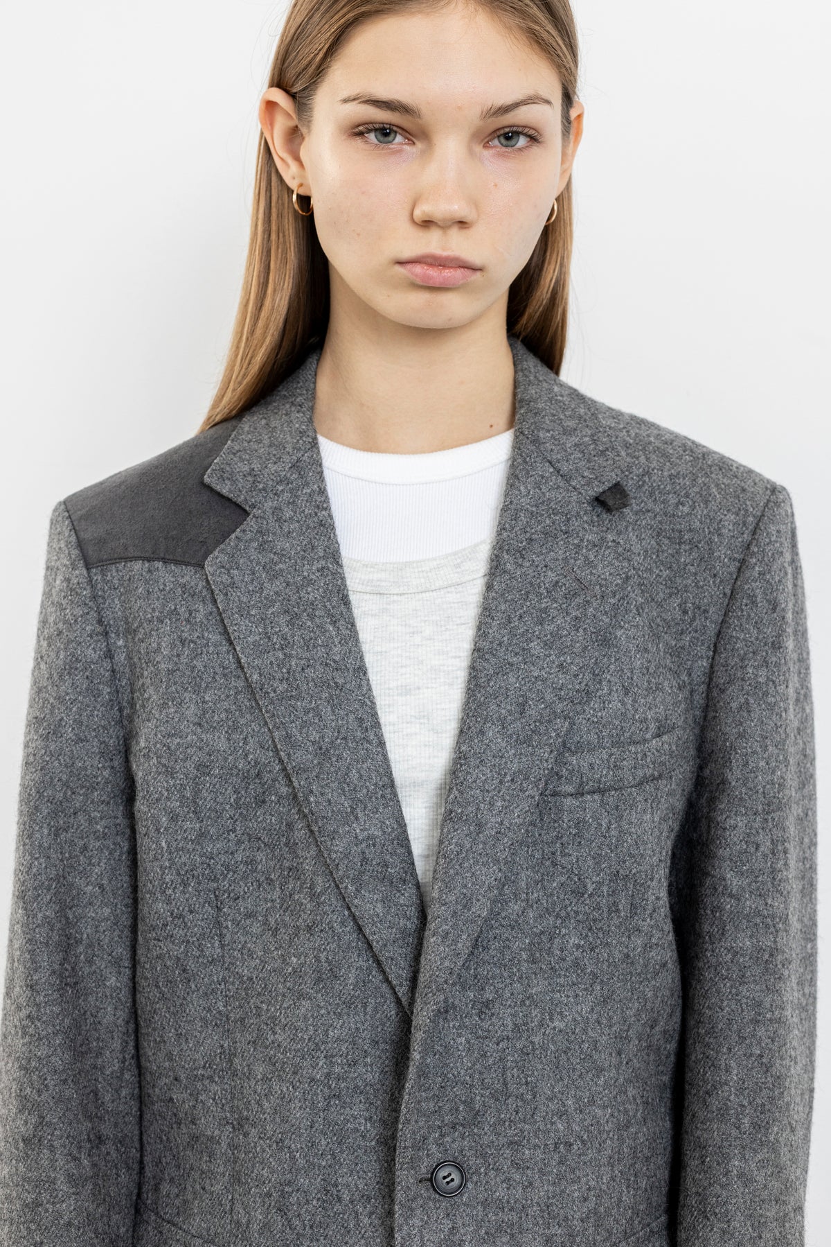 Vintage Grey Wool Blazer