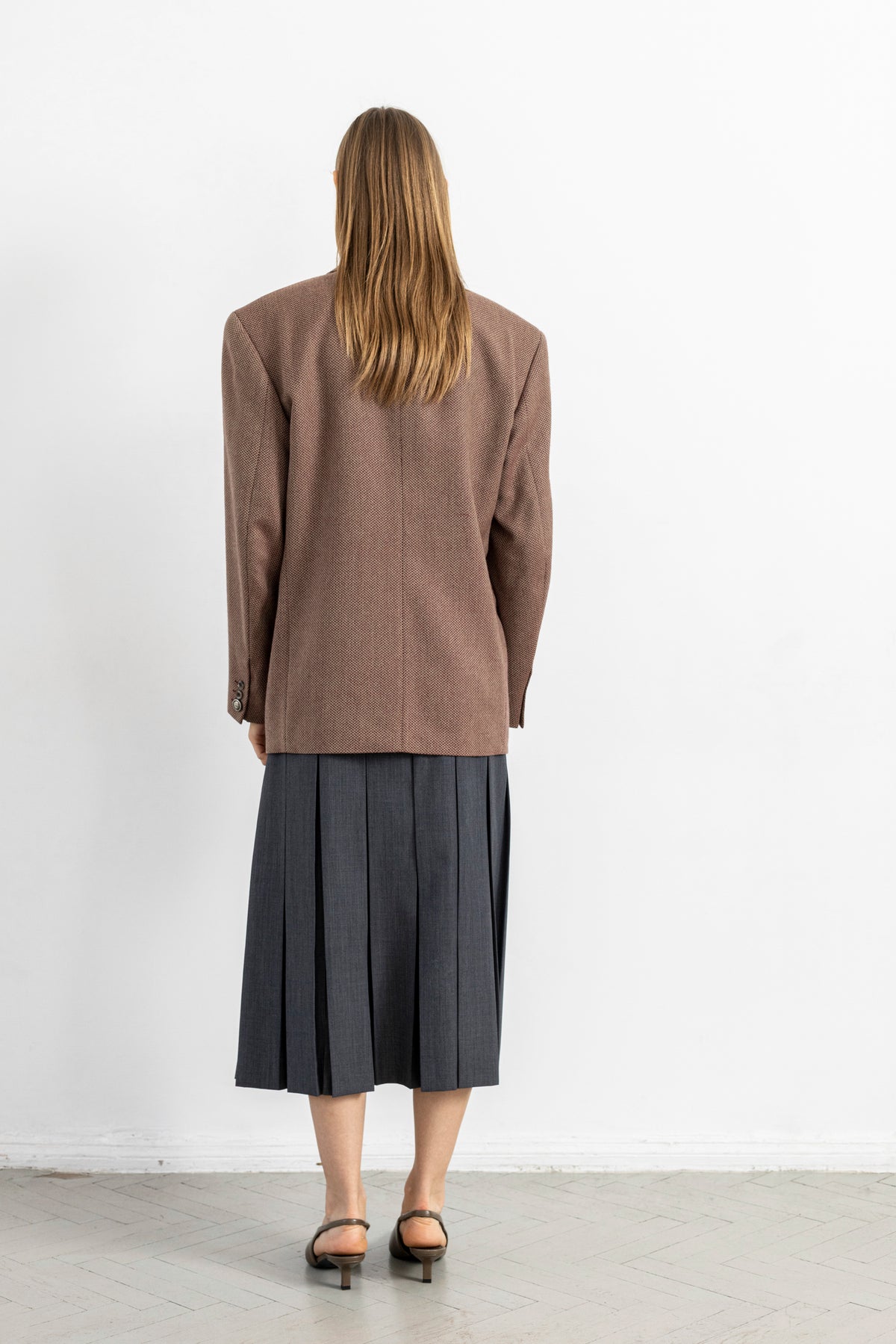 Vintage Muted Red 100% Wool Blazer