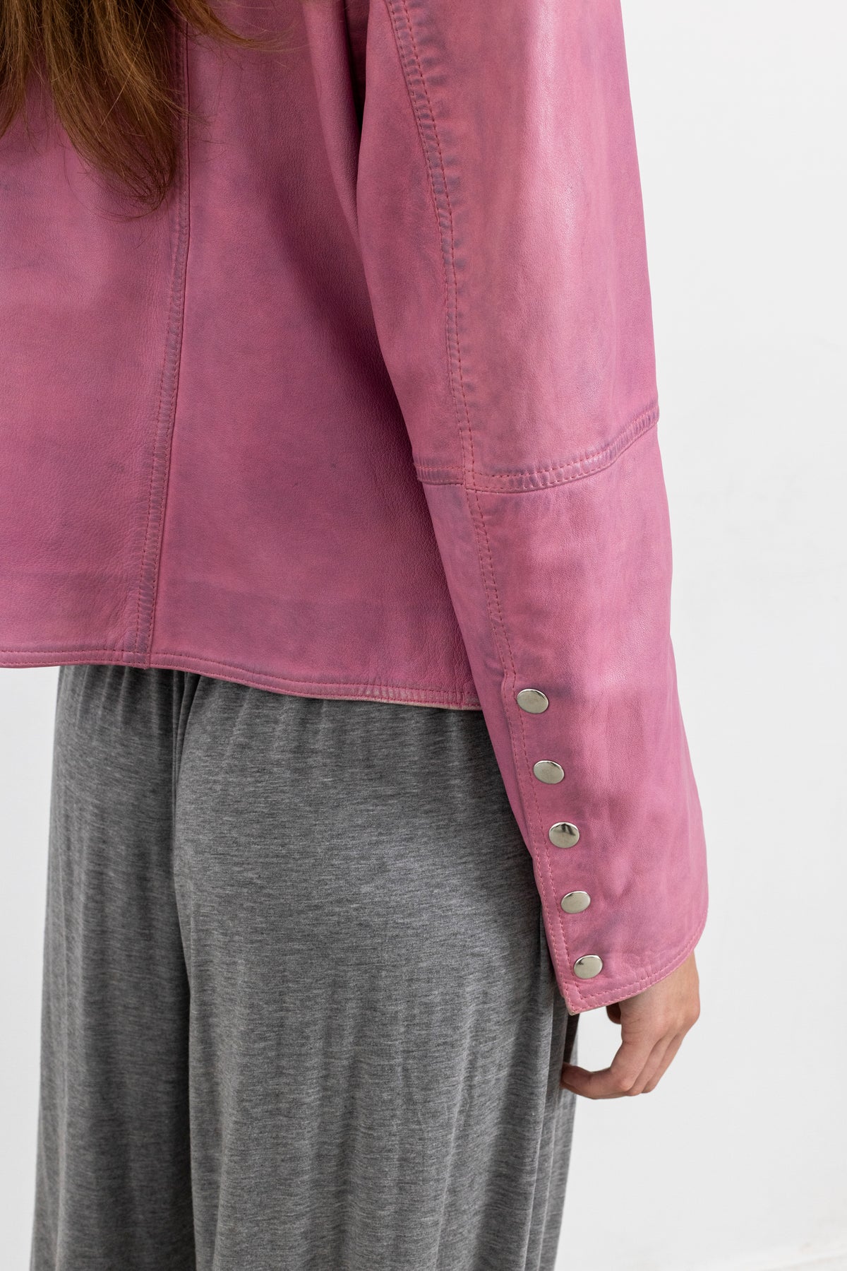 Vintage Pink Leather Jacket