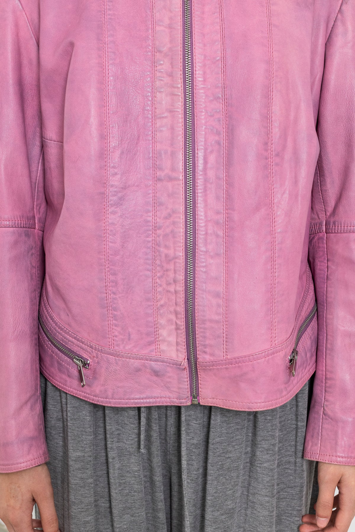Vintage Pink Leather Jacket